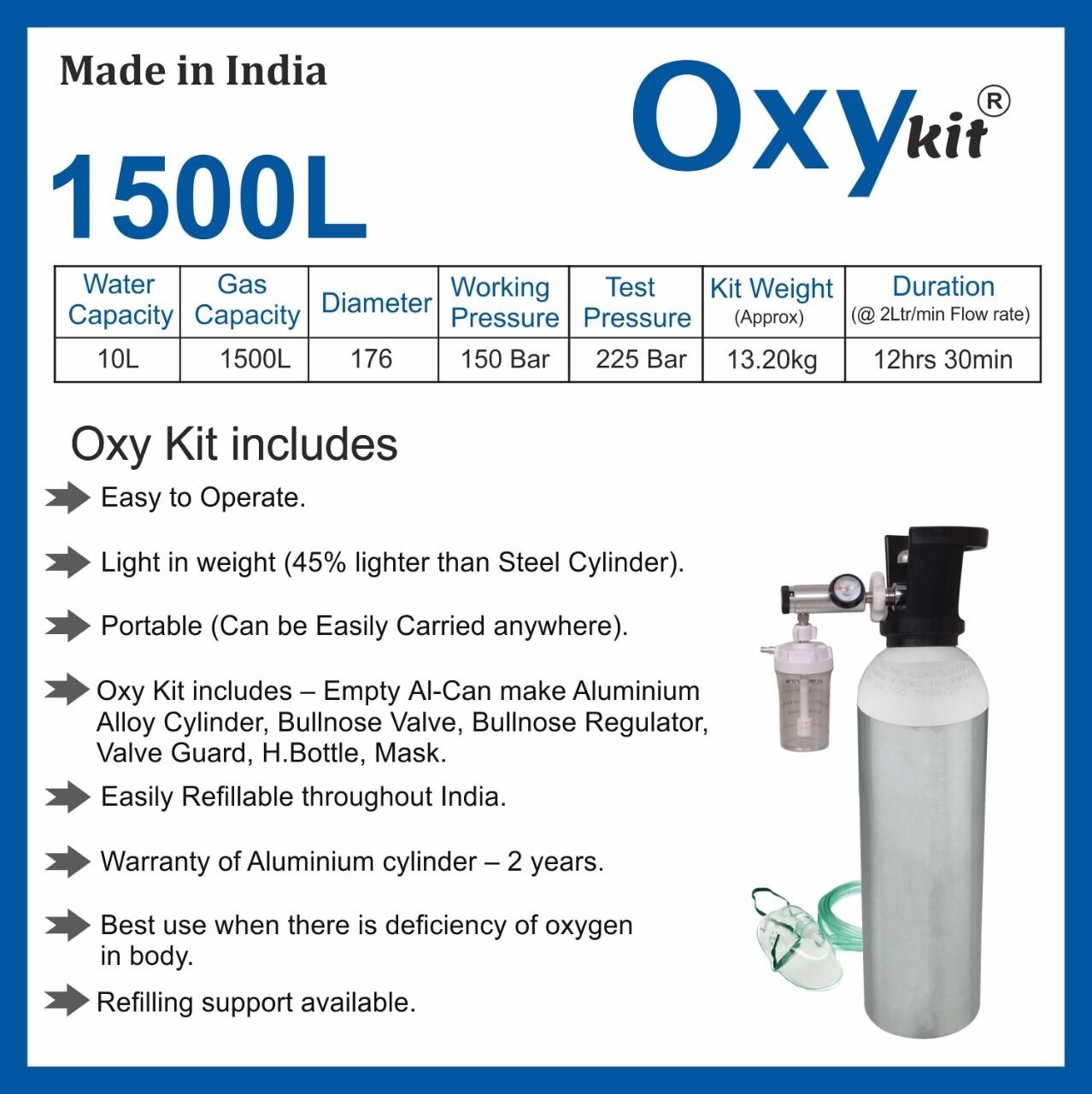 Aluminium Cylinder On Rent In Delhi